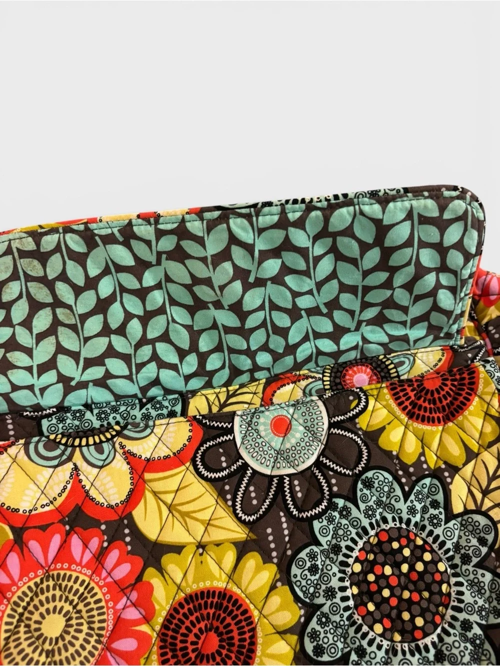 Retired Vera Bradley Flower Shower Multicolor Floral Quilted Tote Bag